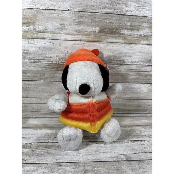 New 2024 Snoopy Candy Corn Puffer Coat Plush Halloween Peanuts SHIPS TODAY - Picture 2 of 4